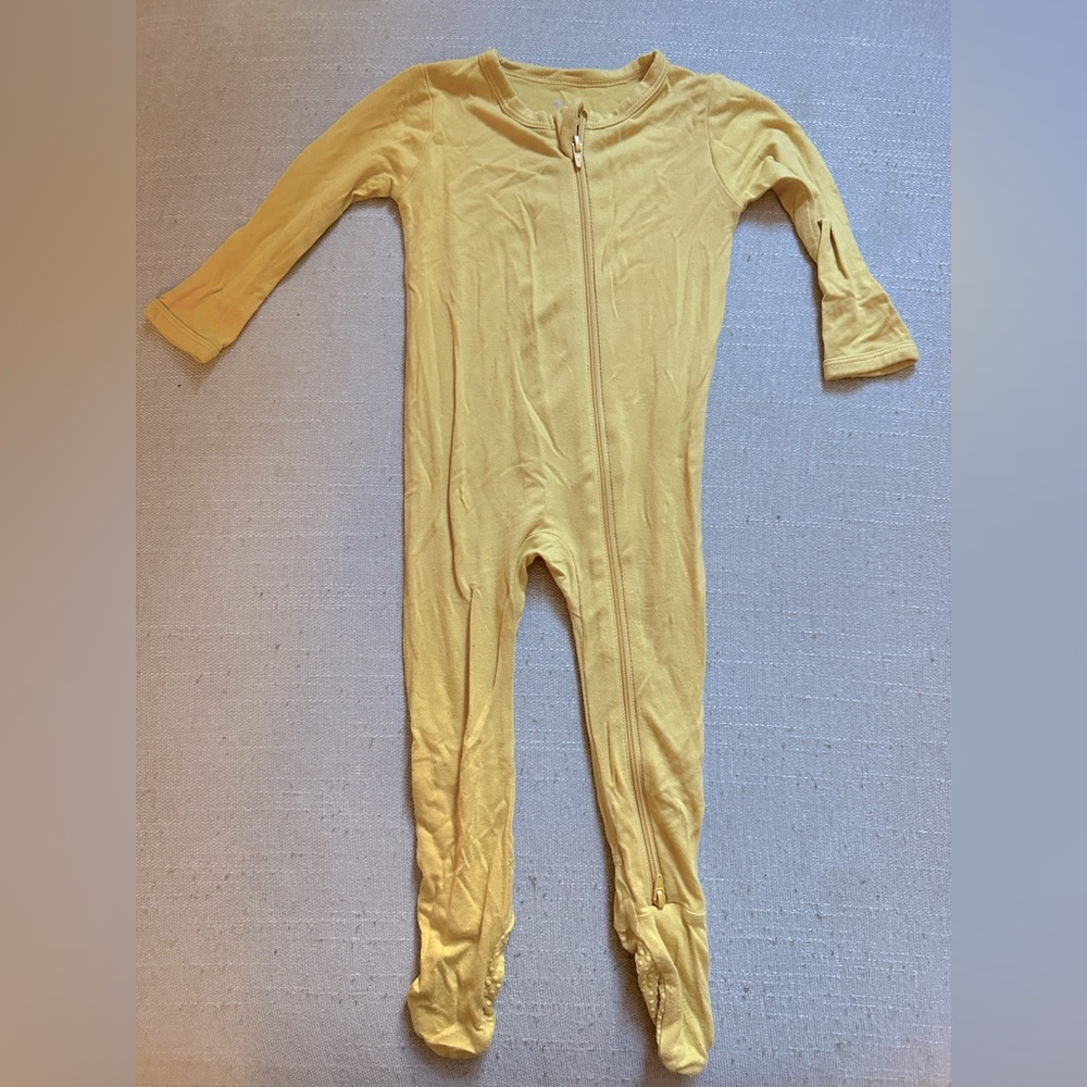 Kyte Baby Footie Pajama, Sz 6-12 mos. Buttercup yellow, Gently used